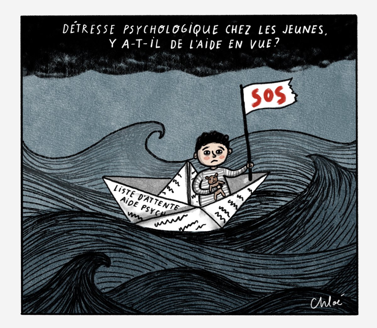 Le regard de notre caricaturiste Chloé Germain-Thérien sur l’actualité du jour.