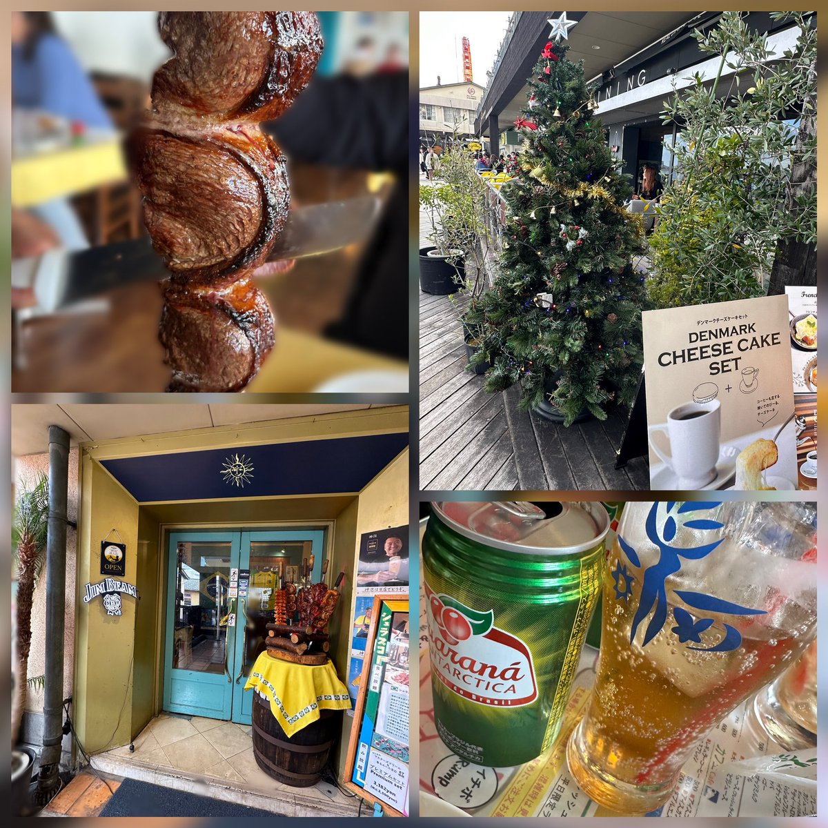 おはようございます☀️

昨日は神戸にお出かけ。
久しぶりのモザイク。
初めてのシュラスト🍖🍗
次から次へと出てくるお肉を食べまくって来ました。鶏肉、豚肉、牛肉、そしてパイナップル🍍も甘くて美味しかった～！晩御飯も入らないぐらい、お腹いっぱいに満たされました♬*ﾟ

その後はブラブラ。