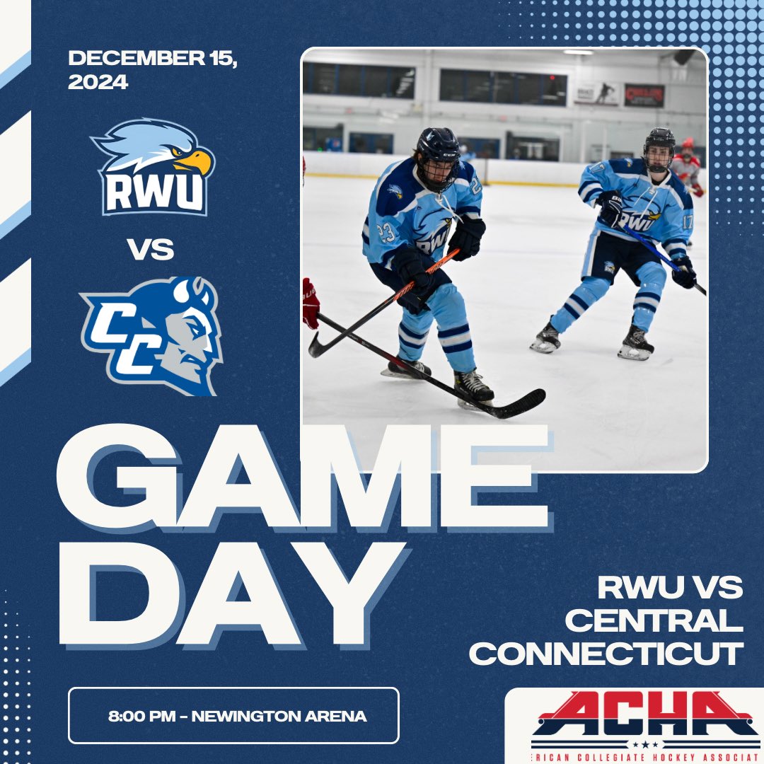 𝐂𝐨𝐧𝐟𝐞𝐫𝐞𝐧𝐜𝐞 𝐌𝐚𝐭𝐜𝐡𝐮𝐩

Huge conference game for our last one before the holiday break.

⏰:  8pm
📍: Newington Arena
📺: Updates on Twitter/X 

#HawksHockey x #