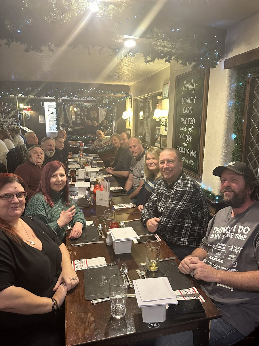 It’s the Wessex Fire and Rescue  Service Wessex Fire Heritage Fleet Christmas dinner The Stocks Inn Wimborne 
With the crew and family’s  
Missing a few this year so we will raise a glass to absent friend’s