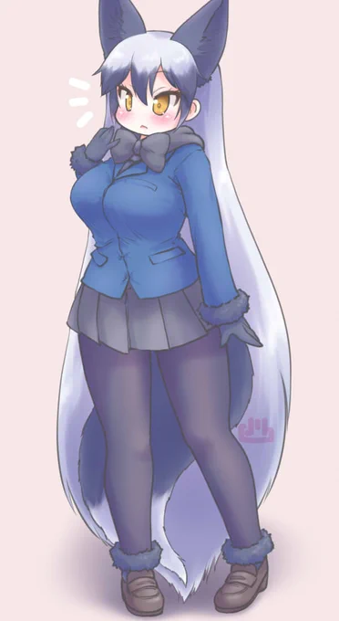 ギンギツネ全身描いてみた