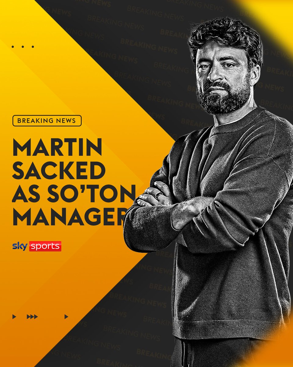 BREAKING: Russell Martin has been sacked by Southampton after their 5-0 loss to Tottenham.