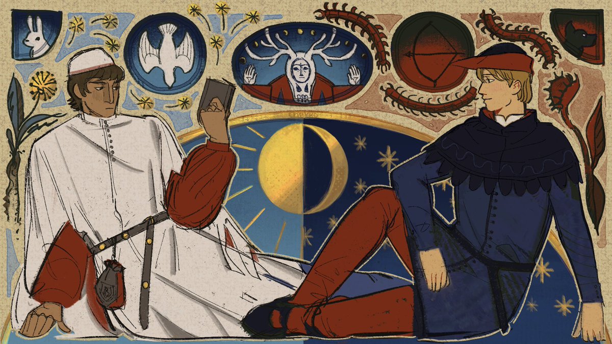 _cheyko's tweet photo. medieval symbols of good and evil :3 along with some folk religion yayy yayy

#medievalart #digitalart #history #folkart https://t.co/wXboHeh3o9