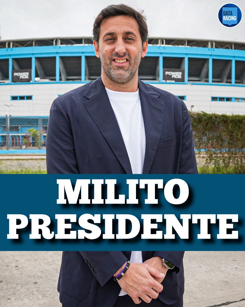 DataRacingOK's tweet photo. 💣💣 ÚLTIMO MOMENTO - DIEGO MILITO ES EL NUEVO PRESIDENTE DE RACING.

¡¡MUCHOS ÉXITOS EN TU GESTIÓN, PRÍNCIPE!! 💪🏻🩵 https://t.co/SRtkgxt4Xz