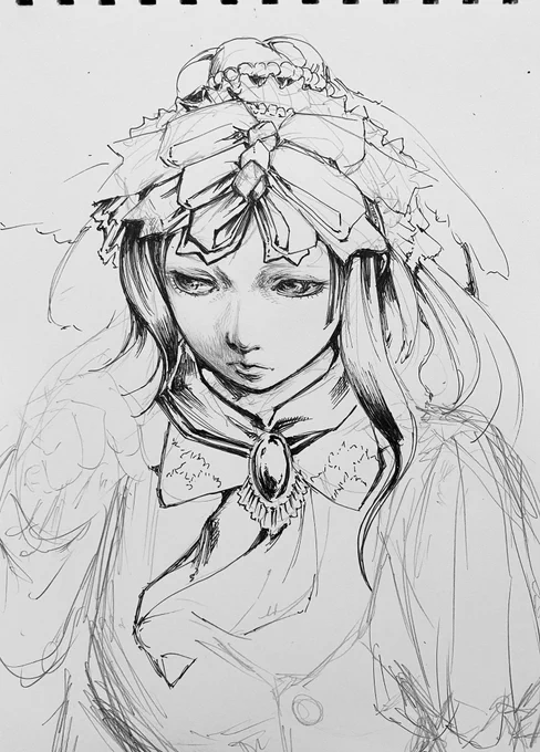 少し描きました。
今週は夜勤です😅

#オリジナルイラスト #創作 #ペン画 #drawing 
