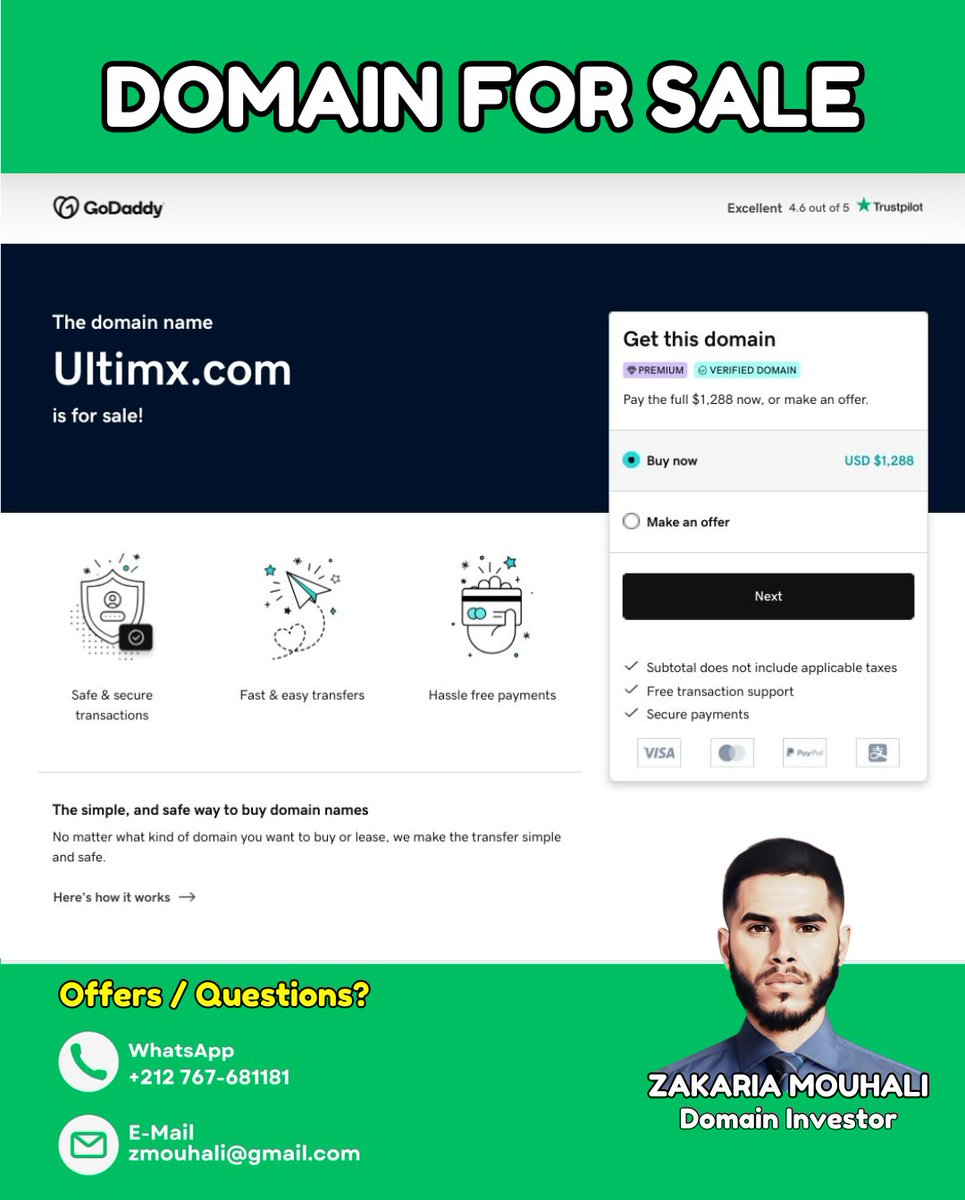 Zakaria_Mouhali's tweet photo. Domain for sale : https://t.co/2otYWMou51
-Age : 9Y,41D
-Short : 6 Letters
-Registrar : NameBright
-Price : $1,288 Only.
#Ultimx #brandable #domainnames #domains #domain #branding #domainname #startup #businessnames #domainforsale #naming #brand #ultimix #dotcom #premiumdomains https://t.co/d7RP7tuOin