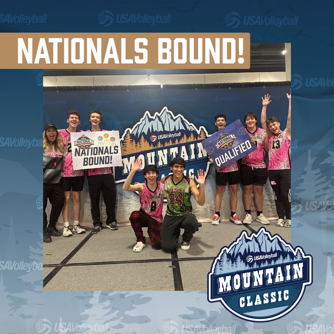 usavolleyball's tweet photo. Congratulations Team Pueblo Fire N Ace on qualifying for Nationals! See you in Minneapolis!
@rmr_volleyball #mountainclassicvb #bjnc https://t.co/IXP8t6zJ4P