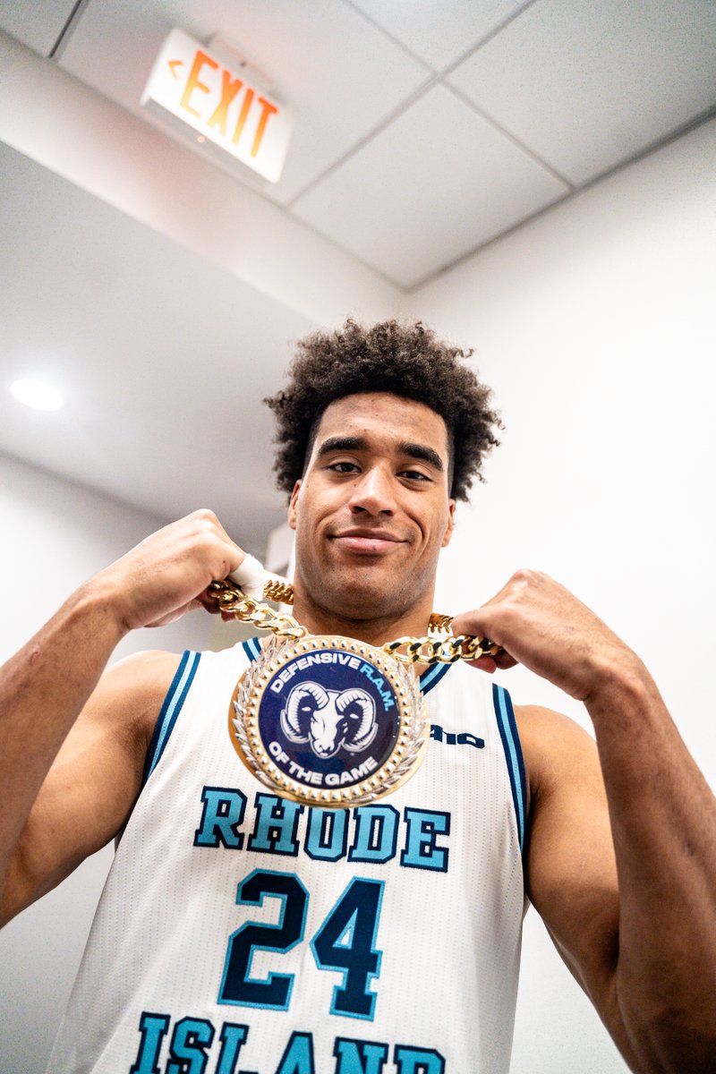 RhodyMBB's tweet photo. With today's performance, David Fuchs is the #DefensiveRAMofTheGame !
#GoRhody // #ALLIN https://t.co/OLAhY5pM0q
