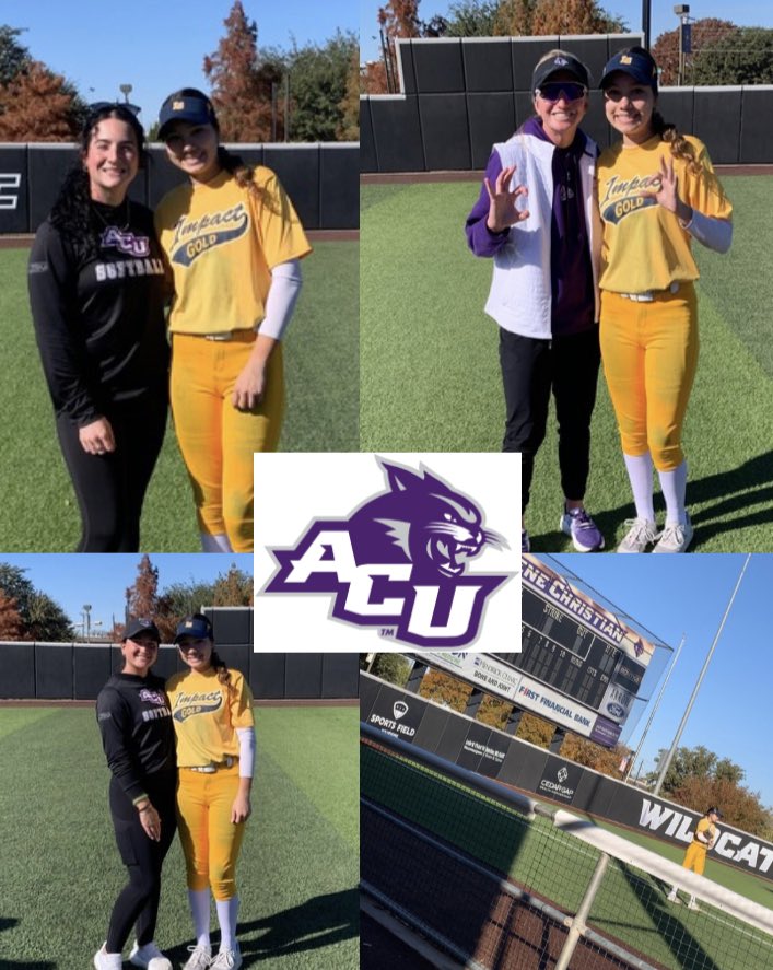 GiannaEHS2027's tweet photo. Thank you @ACU_Softball for hosting an amazing camp this weekend! Really enjoyed the opportunity to interact with @coachkoons @coachwagner_ @KenedyHines and come home with things to work on. 💜🤍#GoWildcats https://t.co/3S3bSFwPgj