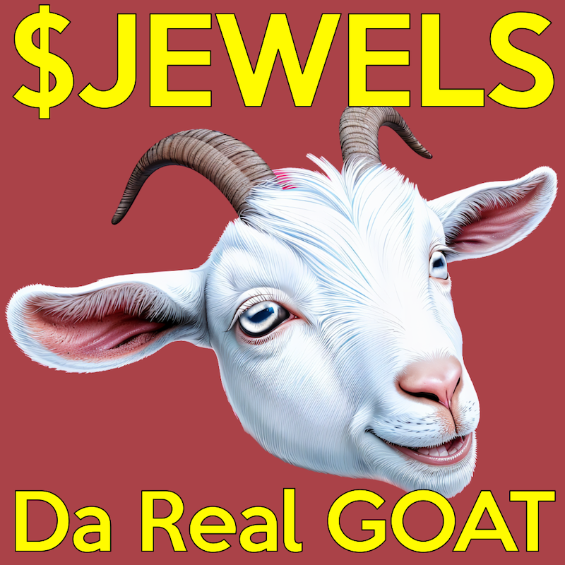 JewelsdaGoat's tweet photo. $JEWELS da real GOAT๐๐ "Holy Quartet"
CA: EFY8GToe4HrmpYrRpfRUgNEPmfVnUbZrsUhd2mJQpump
TG: https://t.co/R07ixaflPi
Web: https://t.co/0IZoJR1F8J
#LFGOAT #DaRealGOAT #OGoat
Justice for Fred and P'Nut, long live Cheyenne! https://t.co/3xLavK0W3g