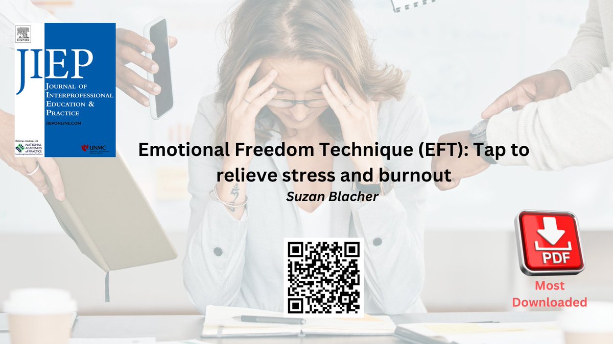 🚨 Feeling stressed or burned out? Healthcare providers &amp; students, take note!  Discover Emotional Freedom Technique (EFT) or "Tapping"—a quick, evidence-based way to relieve stress &amp; anxiety. 📷 #IPE_Journal #JIEP #NAPractice #IPEK 
bit.ly/4iF4Lvg