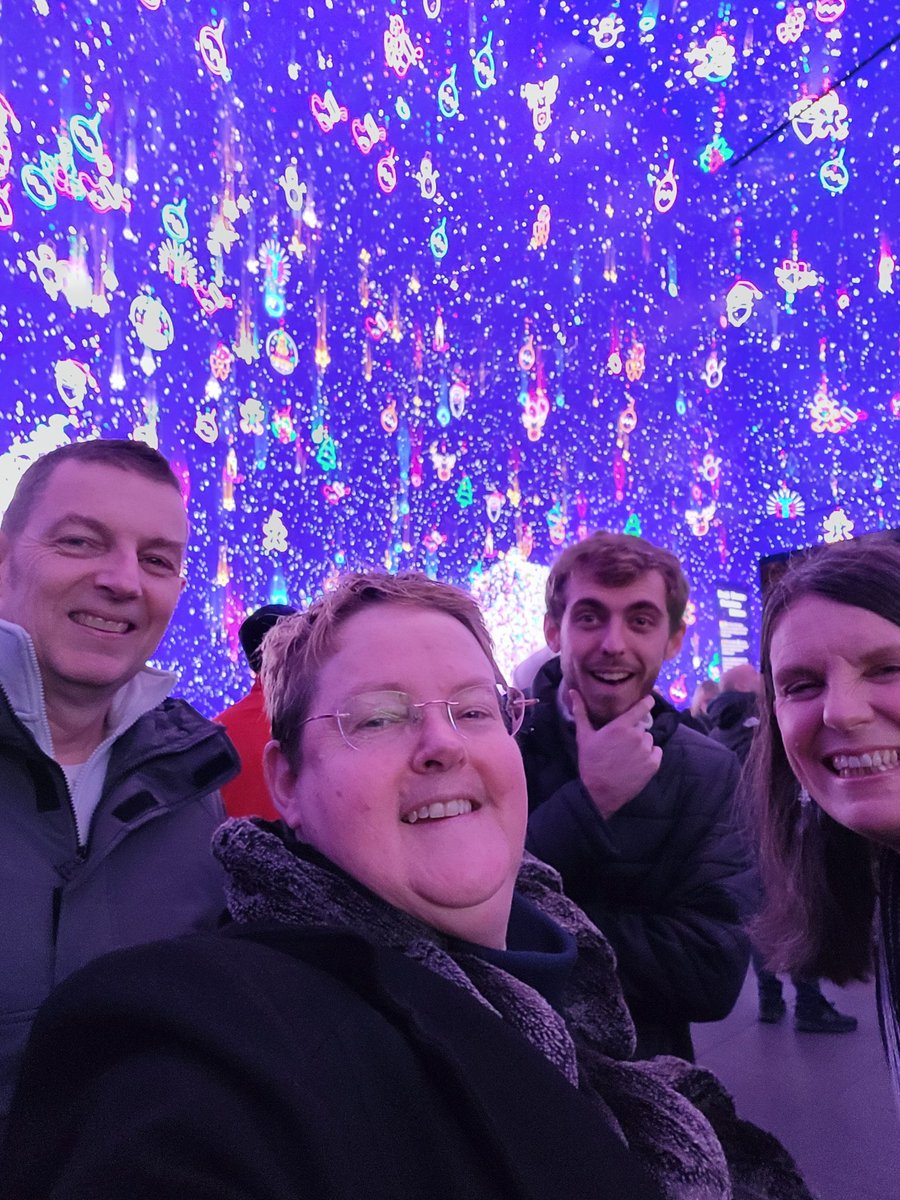 Sue_Shave's tweet photo. Tottenham Court Road immersive and Xmas lights experience today. Spectacular, spectacular! https://t.co/zjjoQNQxuk