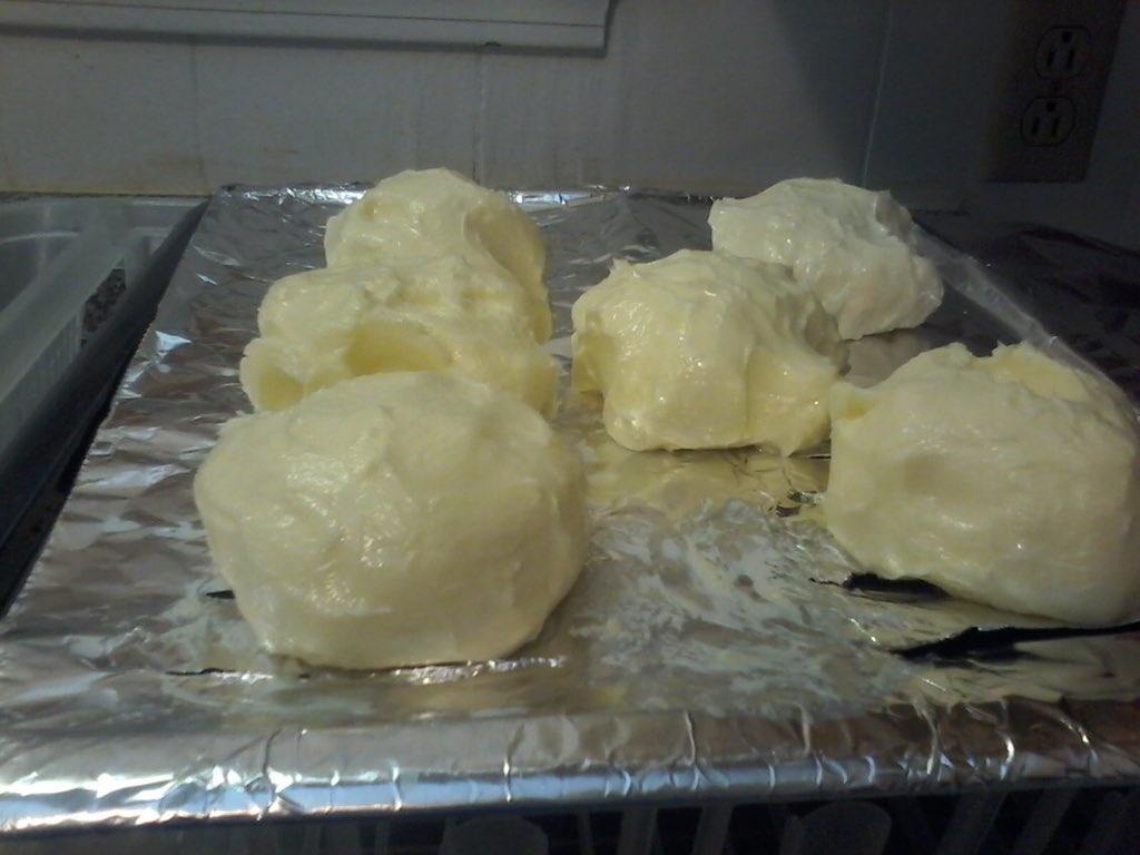 mentnelson's tweet image. My grandma and her friend making homemade butter