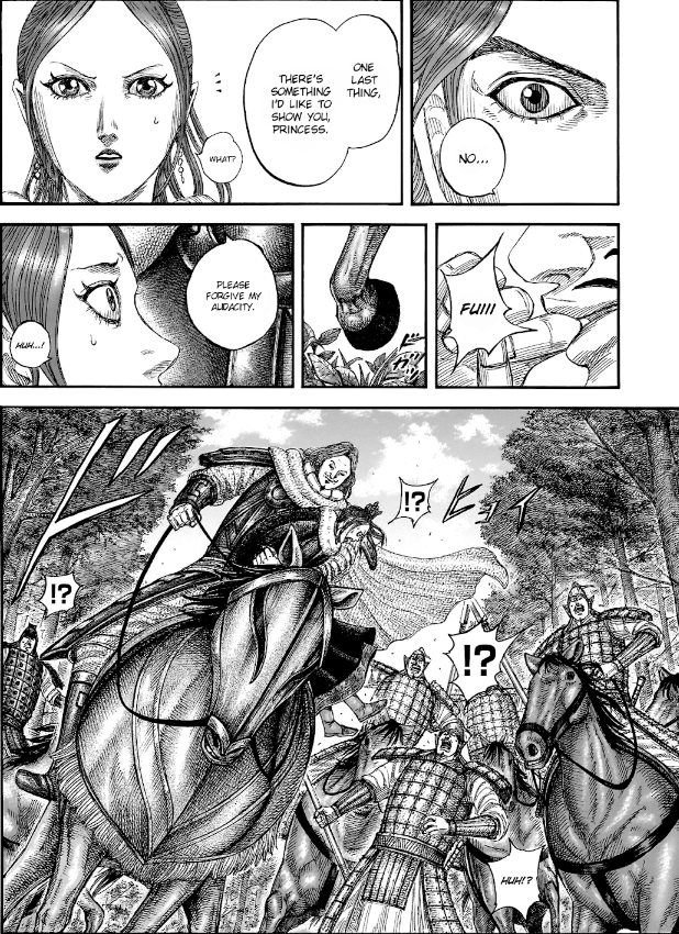 UltraAU_'s tweet photo. #KINGDOM820 Tou fr yoinked her 😂 also Hara's art this chapter was really good 🔥 https://t.co/V6jQyyMKib