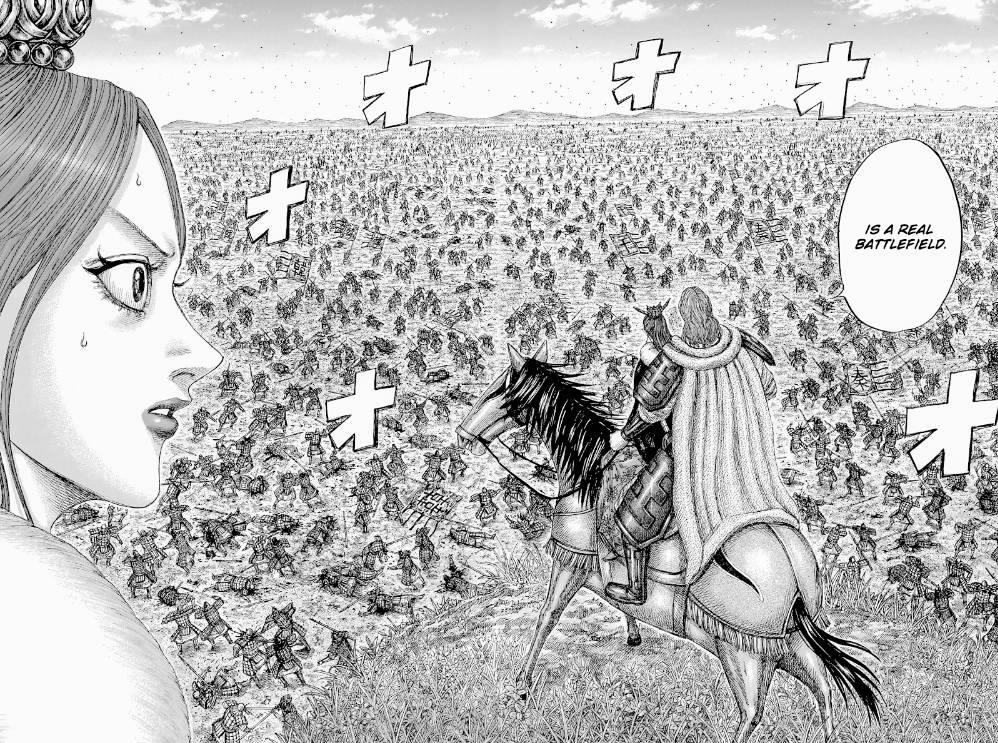 UltraAU_'s tweet photo. #KINGDOM820 Tou fr yoinked her 😂 also Hara's art this chapter was really good 🔥 https://t.co/V6jQyyMKib