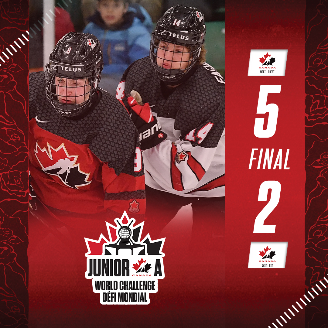 GAME OVER! Koen Senft scores twice, leading 🇨🇦 West past 🇨🇦 East for the bronze medal.

MATCH FINI! Koen Senft marque deux buts, et 🇨🇦Ouest bat 🇨🇦 Est pour gagner le bronze.

📊 hc.hockey/WJACStats2409
📊 hc.hockey/StatsDMJA2409

#WJAC | #DMJA