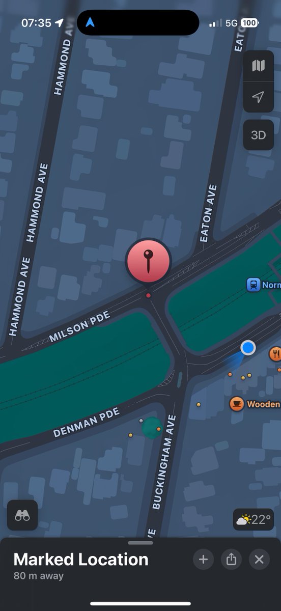 Hey <a href="/SydneyWaterNews/">Sydney Water</a> there's a leak under the road at this pin in Normanhurst.