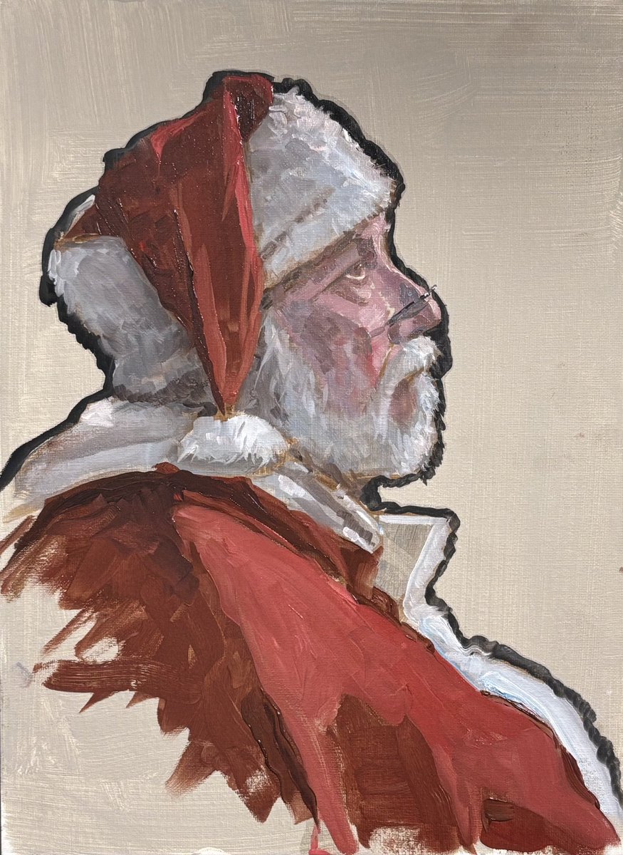 PJLynchArt's tweet photo. I had the best time at the Schoolhouse For Art in Enniskerry painting Santa...yet again.
This time artist, Doug Ross, was the model.
#Santa #SantaClaus #SchoolhouseForArt #PJLynchArt #PJLynchGallery #OilPainting
#PaintingFromLife https://t.co/LKANMbFKlY