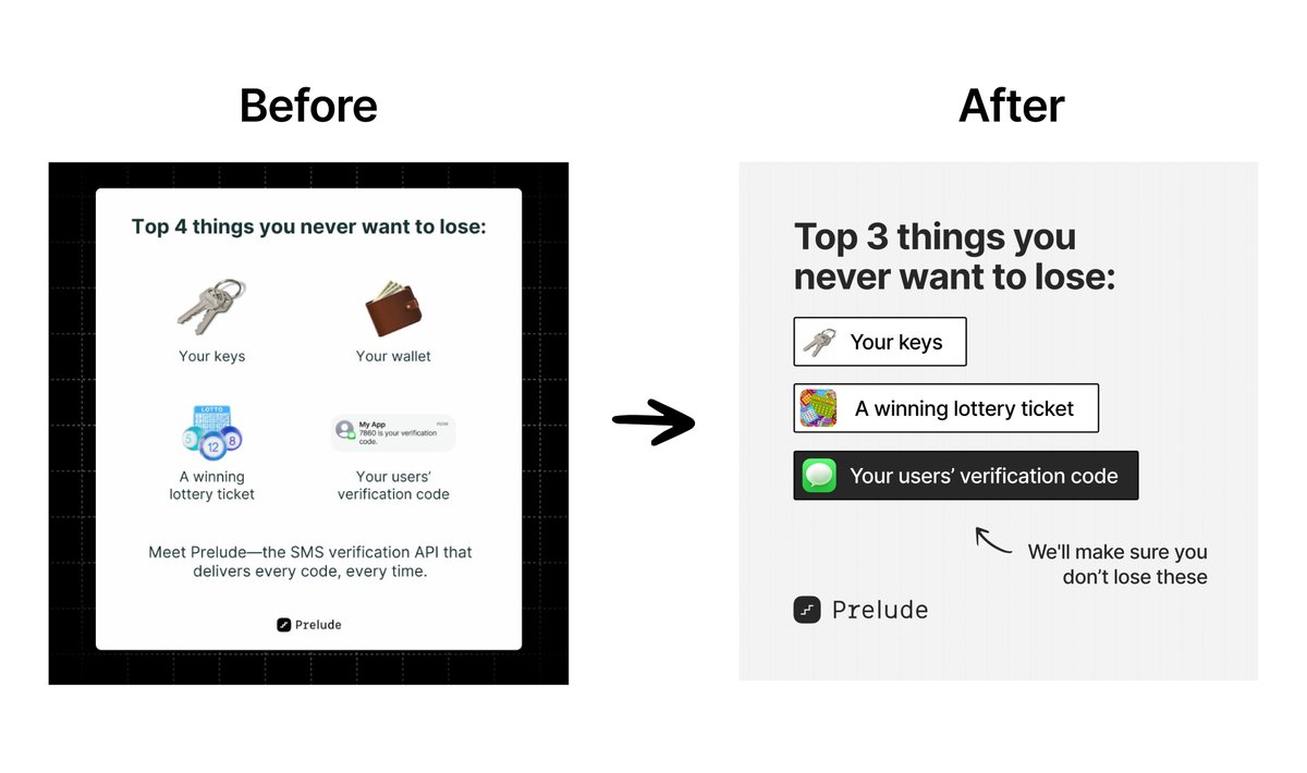3ogopolis's tweet image. Giving ads some Oomph
I stumbled upon @UsePrelude's ad and loved the concept.
My idea was to improve it visually by:
-Creating a emphasised visual hierarchy and flow
-Enhancing readability