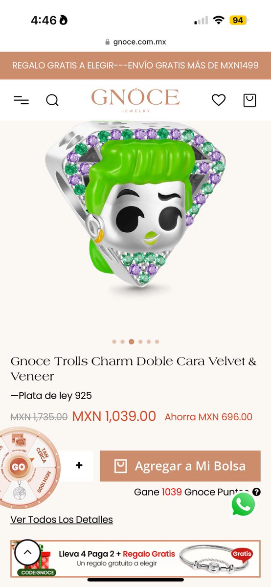 vvlete's tweet image. Quiero decir, ya es navidad. 1,039 pesos=51.68 dlls. temping. #gnoce #jewellery #Christmas2024 #giftideas #newyear