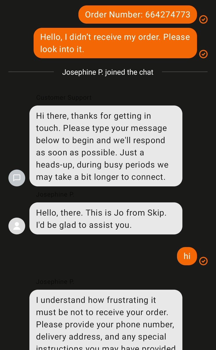 mashumaro_bb's tweet photo. @SkipCanada @BurgerKingCAN @SkipCanada this rep was not being helpful at all https://t.co/1UO5m54ORx