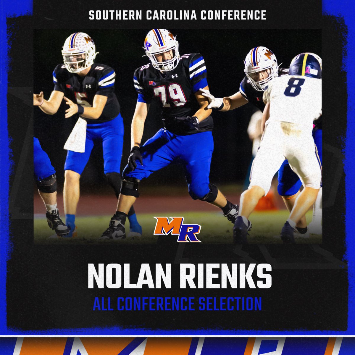Congratulations to our Offensive Line All Conference Selections!
Center - David Starr
Guard - Aidan McFarland
Guard - Montgomery Edwards
Tackle - Nolan Rienks