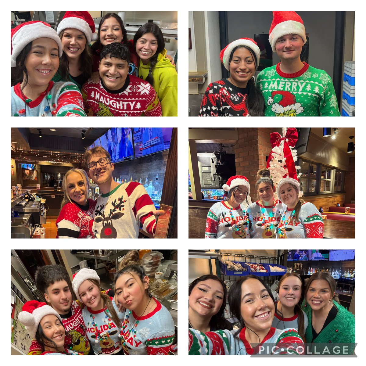 MarissaOcampo11's tweet photo. Team Hoffman made me so proud on Friday for Ugly Sweater day!!! We had so much fun bringing the holiday spirit to Chili’s. I think we took at least 100 pics, and laughed our booties off doing it! @GumpMike @NicholasBPaxton @LynAj4 @train3rgirl https://t.co/ok29tiVWG7
