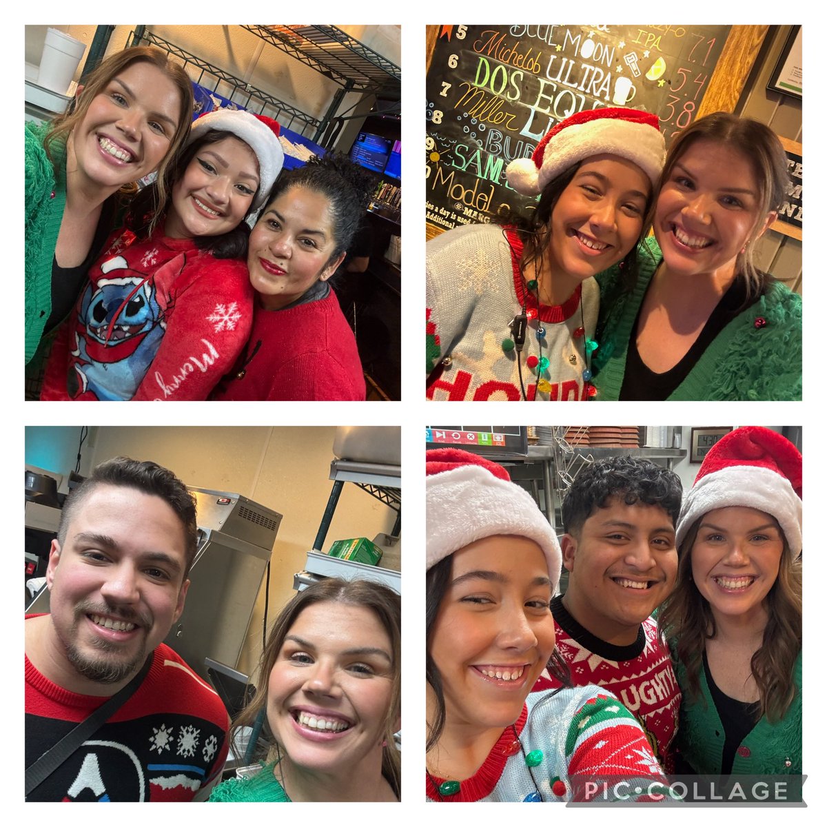 MarissaOcampo11's tweet photo. Team Hoffman made me so proud on Friday for Ugly Sweater day!!! We had so much fun bringing the holiday spirit to Chili’s. I think we took at least 100 pics, and laughed our booties off doing it! @GumpMike @NicholasBPaxton @LynAj4 @train3rgirl https://t.co/ok29tiVWG7