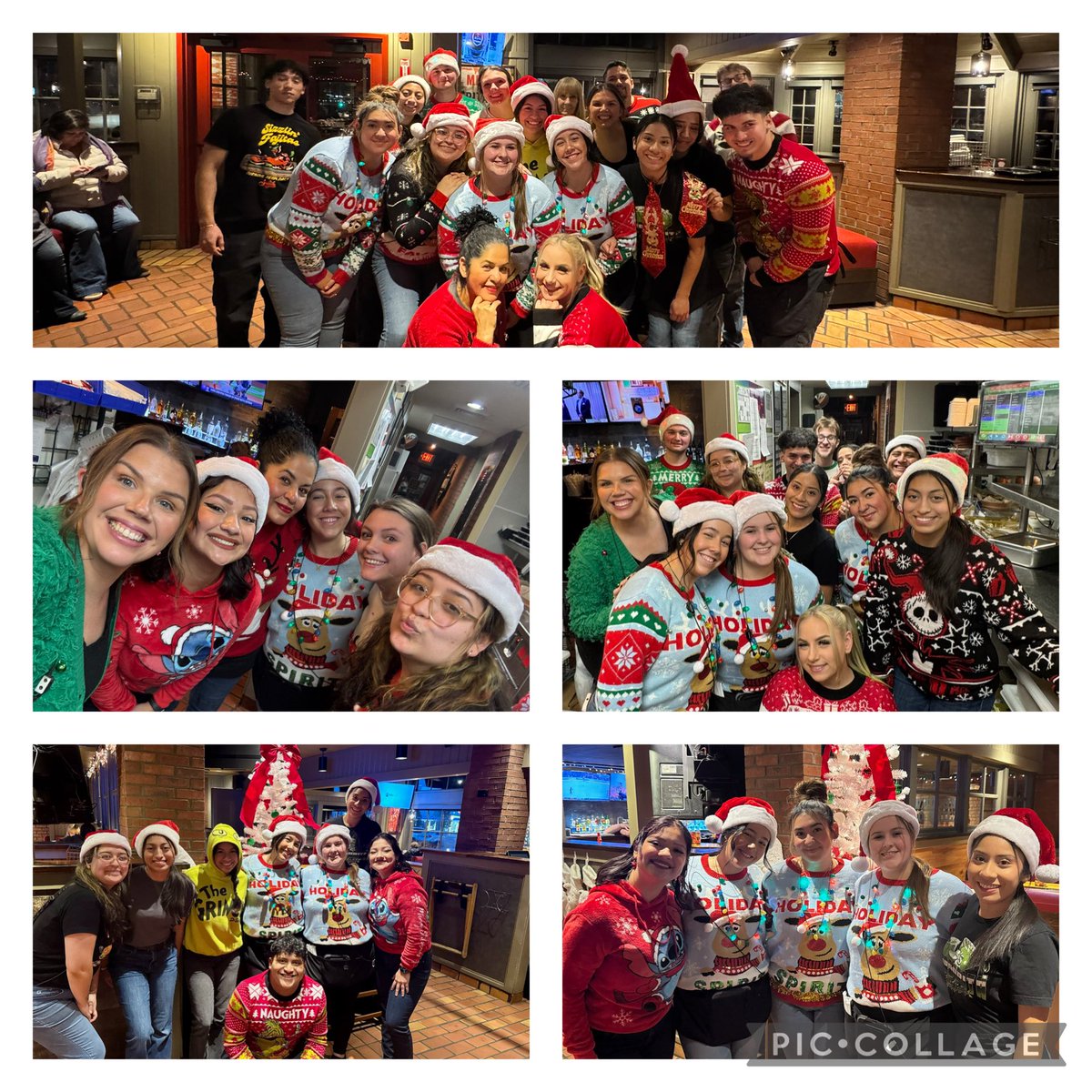 MarissaOcampo11's tweet photo. Team Hoffman made me so proud on Friday for Ugly Sweater day!!! We had so much fun bringing the holiday spirit to Chili’s. I think we took at least 100 pics, and laughed our booties off doing it! @GumpMike @NicholasBPaxton @LynAj4 @train3rgirl https://t.co/ok29tiVWG7