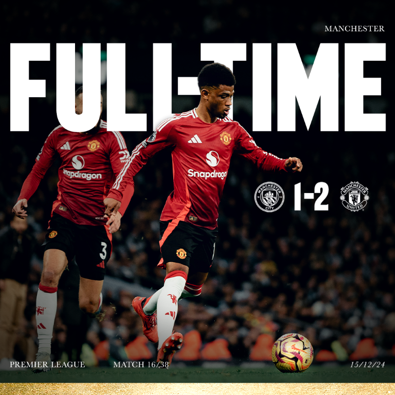 ManUtd's tweet photo. MANCHESTER. IS. RED. 🔴

#MUFC || #MCIMUN