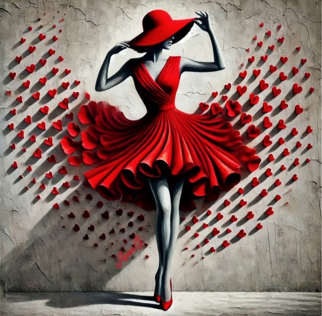a7329461's tweet photo. The image conveys a sense of empowerment & grace, where the woman’s red attire & heart-shaped wings symbolize passion, courage, & the transformative strength of love & self-expression
c/oDD
#RadiateConfidence
#WingsOfLove
#EmpoweredGrace
#BoldandBeautiful
#PassionAndFreedom
🧡❤️ https://t.co/Brnkb2WGEV