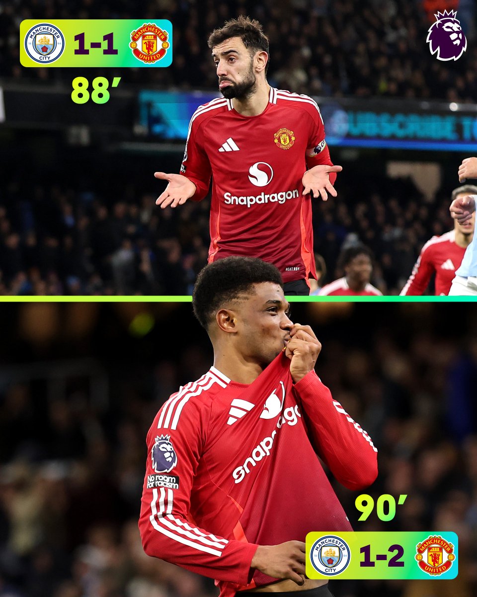 Manchester United with an INCREDIBLE comeback to win the derby 🤯
