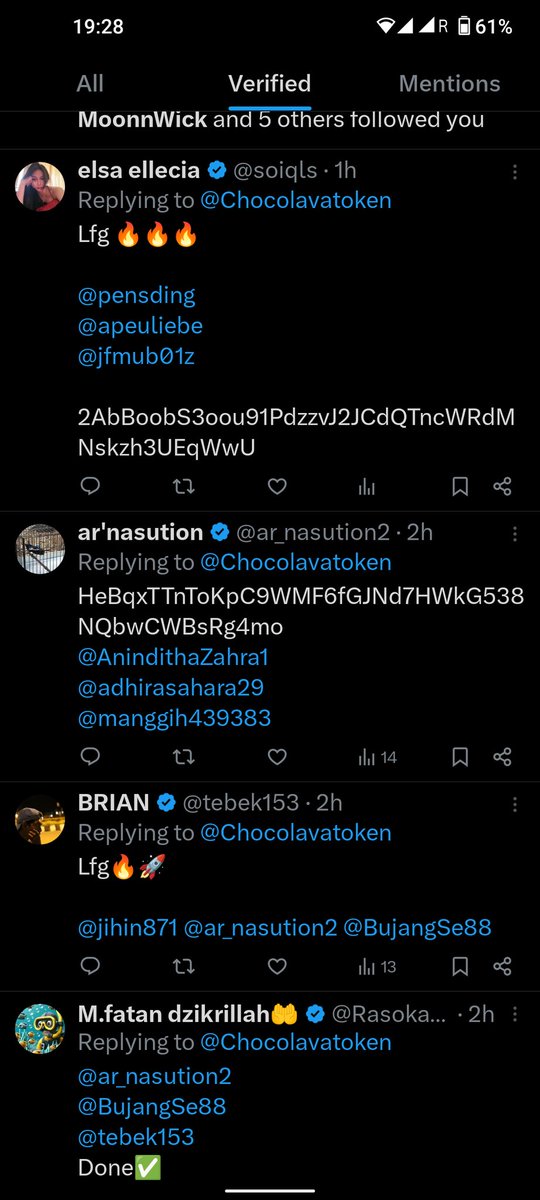 Chocolavatoken's tweet photo. Congrats @soiqls and @ar_nasution2
Lets make #chocolava community strong together.
@tebek153 you forgot to drop #SoL address, Better luck the next time. https://t.co/yD1IqF8j0n