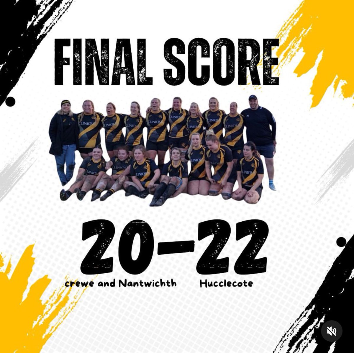 HucclecoteRFC's tweet photo. With just 15 players our ladies dug deep and came home with the win! So many players out of position, some coming back from injury and everyone played a full, hard 80 minutes!! 
We look forward to the return fixture in the New Year!
For now though, a well earned rest! 🖤💛 https://t.co/AdxFiGSmYb