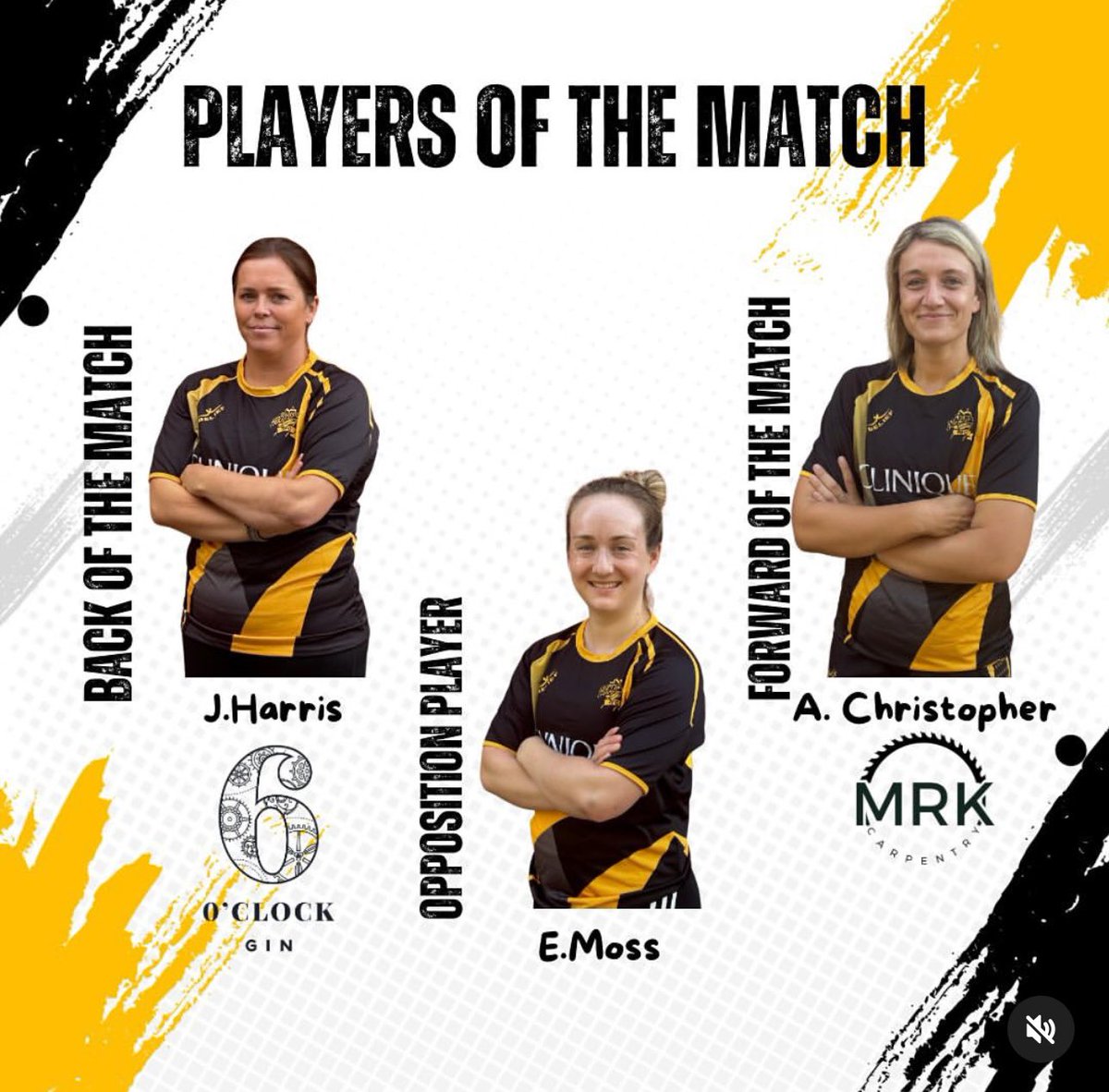 HucclecoteRFC's tweet photo. With just 15 players our ladies dug deep and came home with the win! So many players out of position, some coming back from injury and everyone played a full, hard 80 minutes!! 
We look forward to the return fixture in the New Year!
For now though, a well earned rest! 🖤💛 https://t.co/AdxFiGSmYb
