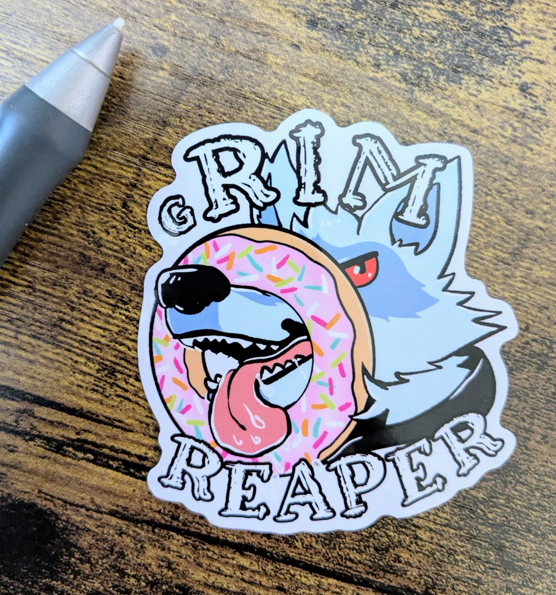 iceheroart's tweet photo. The Rim Reaper is just in time to be your last minute holiday gift 😏 
New Death the Wolf sticker, store in bio https://t.co/dm1lme0ZF7