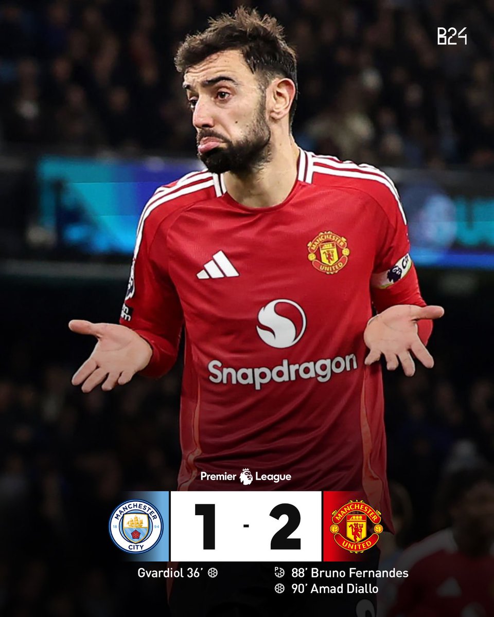 B24PT's tweet photo. Man United venceu o dérbi com uma reviravolta épica! https://t.co/f0iMNvHfgx