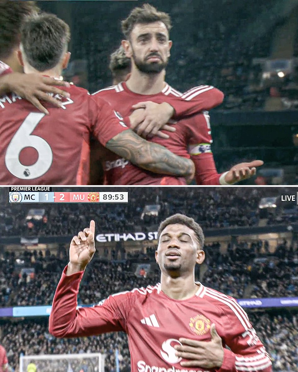ManUnitedInfo10's tweet photo. What win tonight.
Amad was fantastic
Bruno made mistakes but savaged it with a goal
Ugarte was phenomenal
Amorin Reuben Era is looking good ๐
#MCIMAN
#ManchesterDerbylive
#ManchesterUnited
#ManchesterCity
#MUFC https://t.co/MBOZdUmFbc