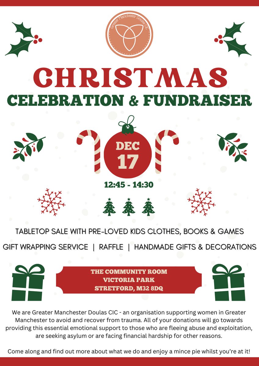 We're having a little end of year celebration on Tuesday at Victoria Park, Stretford! Come along, find out more about what we do and join in the festivities 🧡
#stretford #CommunityEvent #manchestermums #prelovedclothes