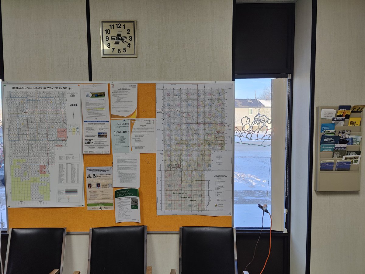 I love seeing my projects on display! My historical map at the R.M. of Waverley office, Glentworth, Saskatchewan.