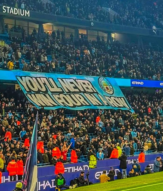 paddypower's tweet photo. City can't win two in a row, never mind four https://t.co/MZt2PhDUyJ