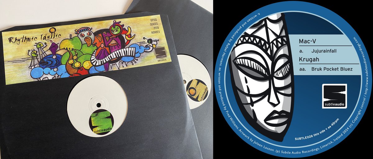 2 new #vinyl bits available to pre-order via subtleaudiorecordings.com/shop and also at subtleaudio.bandcamp.com ... #Dnb #Jungle #Drumfunk #Atmospheric #beats from Mac-V &amp; Krugah on SUBTLE026 and there's also a ltd edition 4 track 12" feat Opius, Senses, Peeb &amp; NonRev ... dl's included!