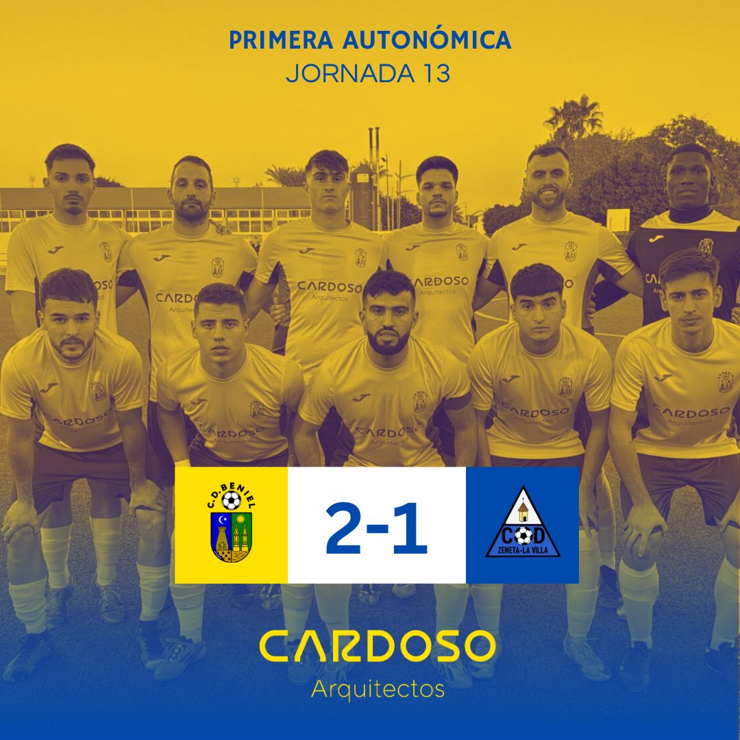 90’| 2-1 | 🏁 ¡Final del partido!

#CDBenielCDZenetaLaVilla | #CDBeniel