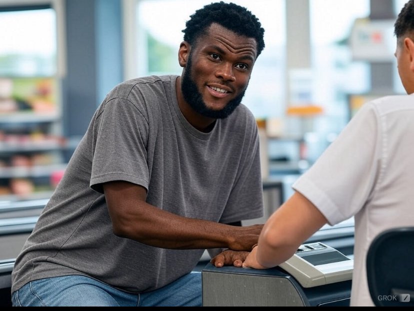 ANR208's tweet photo. Kessie qui se moque d’un caissier 🤣🤣🤣 #Grok https://t.co/jbEpkHmM6X