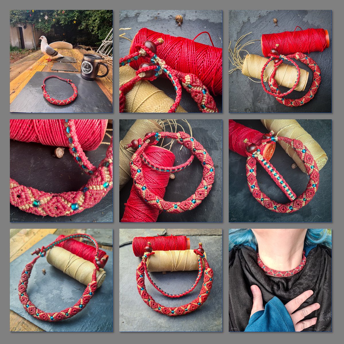 kolavalk's tweet photo. Ce bijoux est totalement unique ET multiple 
(pourquoi faire simple?) 
Comme vous pouvez le voir sur le photomontage c'est à la fois un collier et/ou deux bracelets selon votre préférence.
Attention ils ne conviennent pas aux poignets très fins. https://t.co/OBlJzub0GT