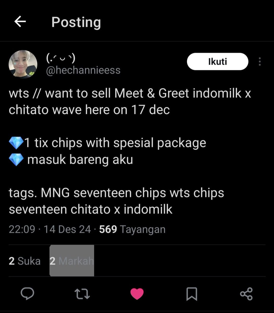 deasyashari09's tweet photo. Guys utk kalian yg masih nyari wts tiket meet &amp; greet svt harap lebih teliti lgi ya, hari ini aku kena scam sma org ini PRISKA AMELIA PUTRI dom bandung, jangan mudah tergiur jga harga murah &amp; embel msk venue brng gk menjamin ya

#ChitatoLeadTheWave 
#WaveHereOn17Dec 
#SEVENTEEN https://t.co/R7ySLldphM