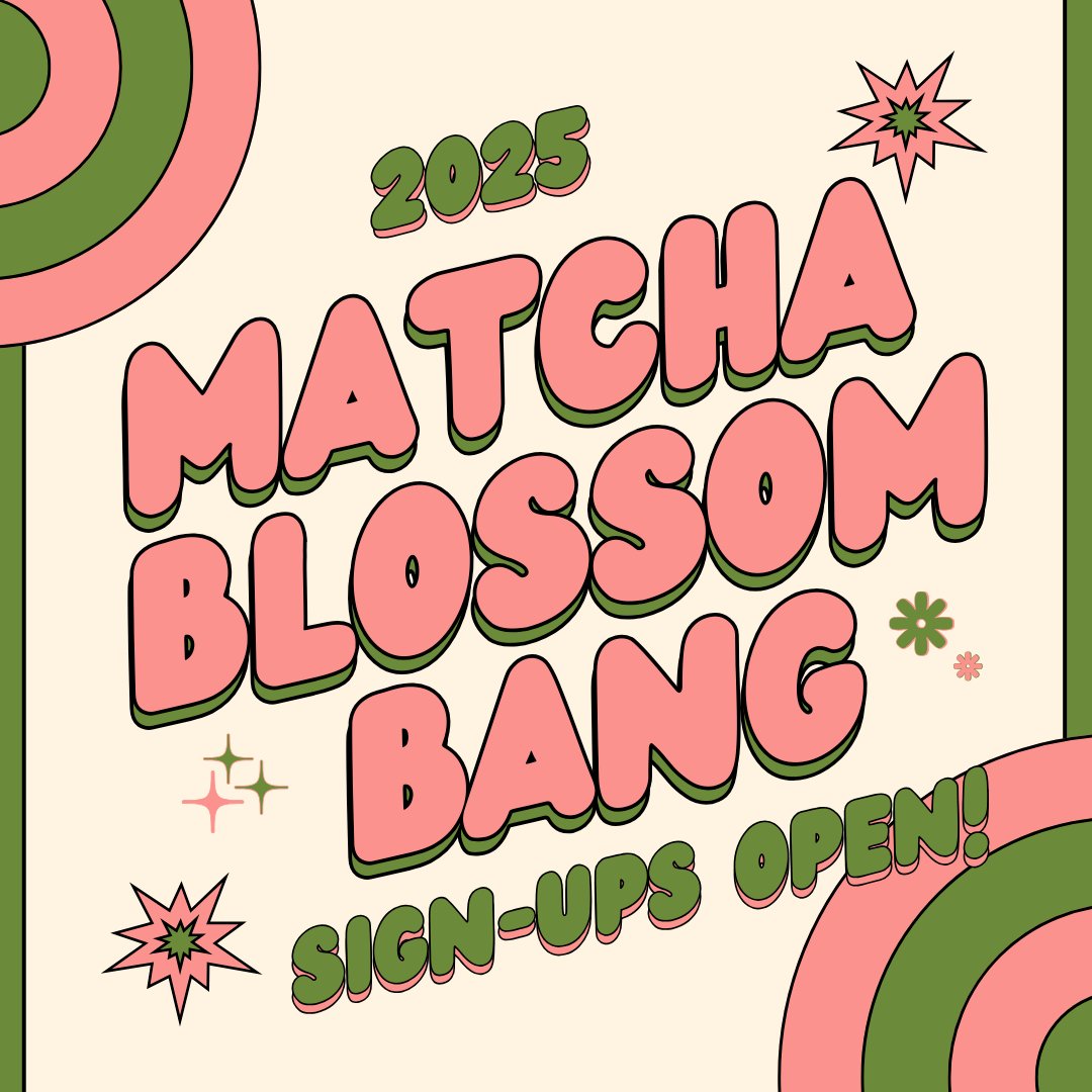 The time has finally arrived, sign-ups for the MatchaBlossom Bang 2025 are officially OPEN until January 5th, 2025! 🍵🌸

#matchablossom #joecherry #SK8THEINFINITY #mbb2025