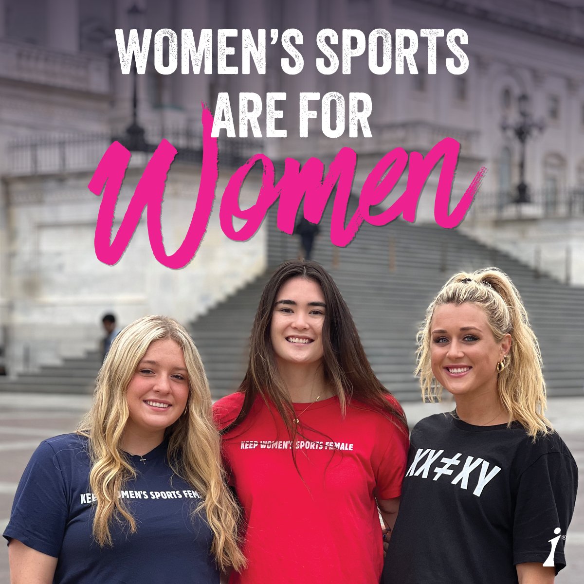 IWV's tweet image. When colleges include even a single biological male on a women’s college team, they are excluding a female athlete from the roster, &amp;amp; they are denying other female athletes playing time &amp;amp; opportunities to compete. 

This isn’t fair. In fact, it’s discriminatory. Join us in…