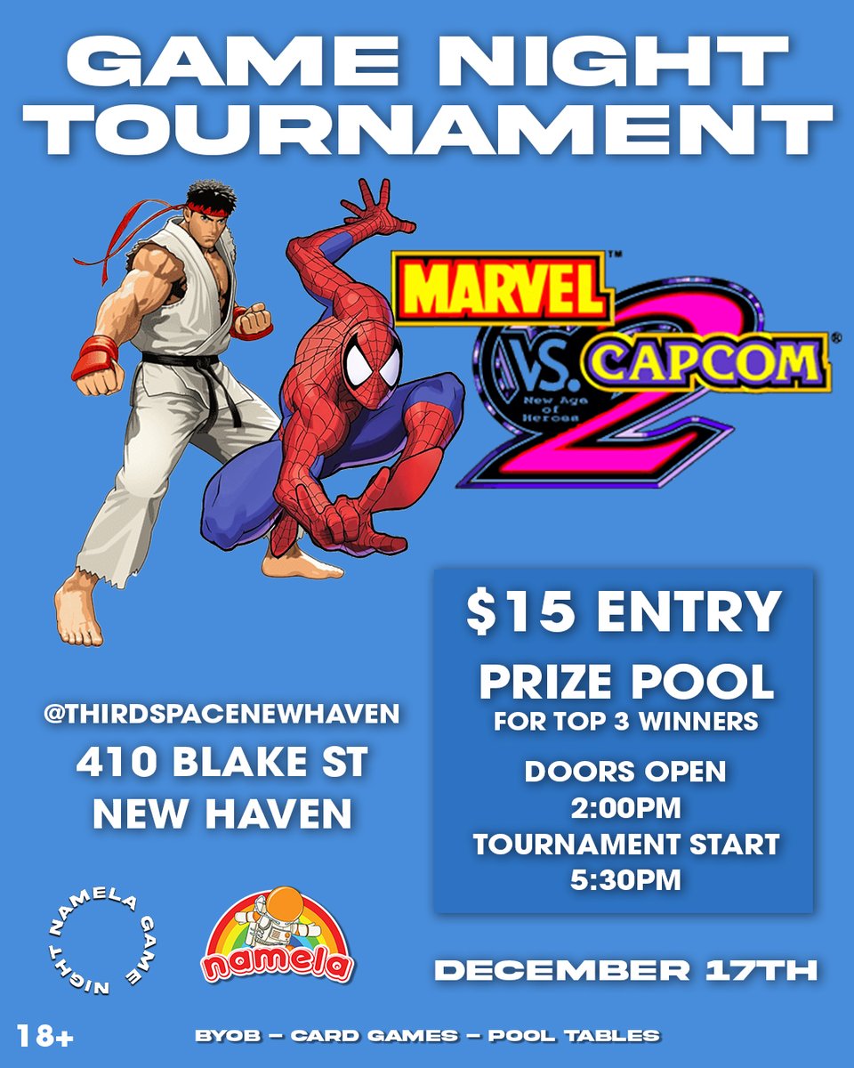 daykwion's tweet photo. #MVC2 Tournament at #NamelaGameNight THIS TUESDAY !!
location: New Haven, CT https://t.co/NKH7gW0QF7