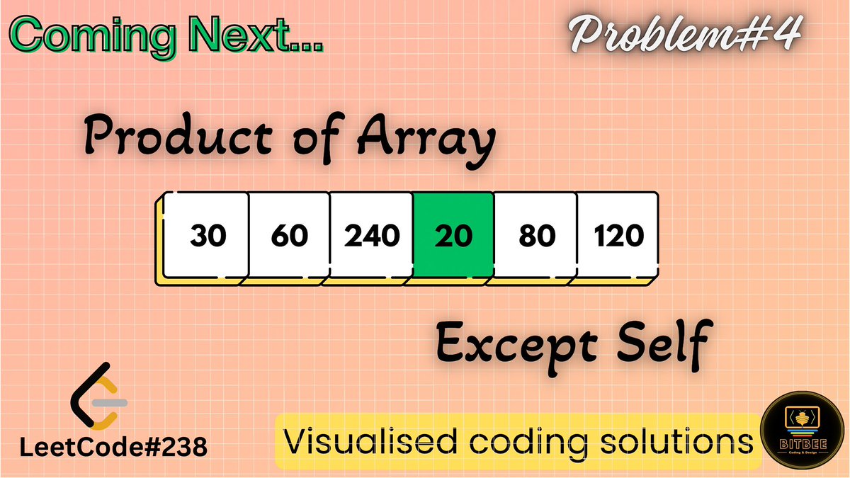 bitbee24's tweet image. Coming up Next…

#leetcode #bitbee #leetcde150 #dsa #dailycoding #youtube #visualcoding 

Running Playlist ▶️🔗:

youtube.com/playlist?list=…